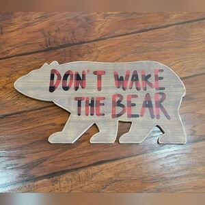 Hobby Loby wooden bear wall hanging